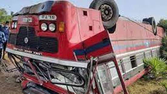 Bus topples on A9 road; one dead, 20 injured
