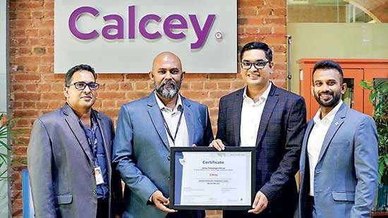 Calcey receives ISO 27001:2013 certification