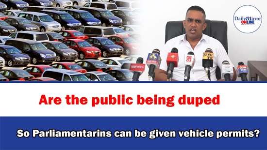 Are the public being duped ,So Parliamentarins can be given vehicle permits?