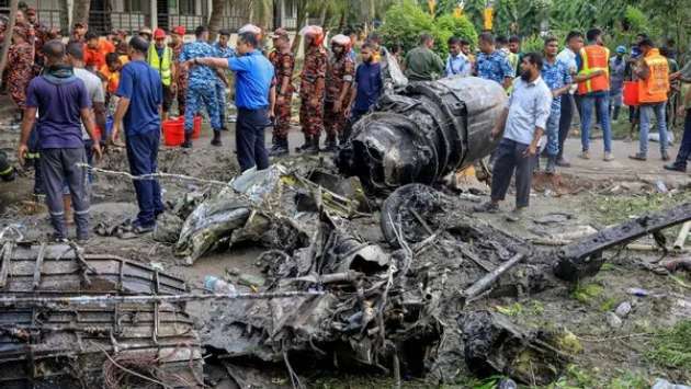Death toll rises to 27 in Bangladesh air force jet crash, official says