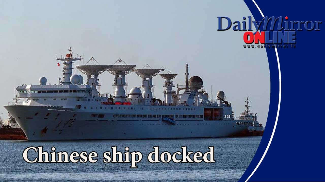 Chinese ship docked