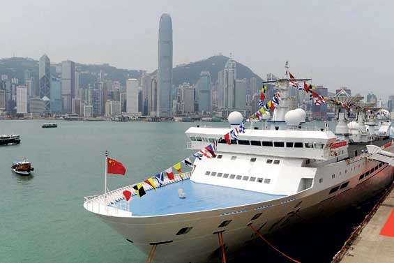 Chinese ship on  way to Sri Lanka