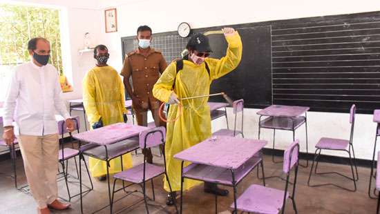 Examination centres disinfected