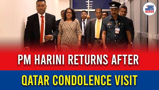 PM Harini returns after Qatar condolence visit