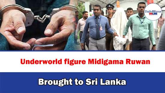 Underworld figure Midigama Ruwan brought to Sri Lanka