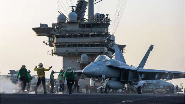 US Navy loses $100 million jet at sea after it fell overboard from aircraft carrier