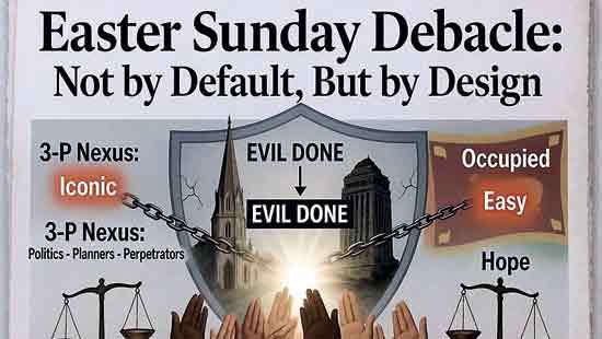 Easter Sunday Debacle: Not by Default,  But by Design  - The Damning 3-P Nexus