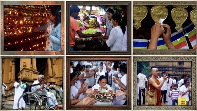 Devotees gather at Kelaniya Temple  for Poson