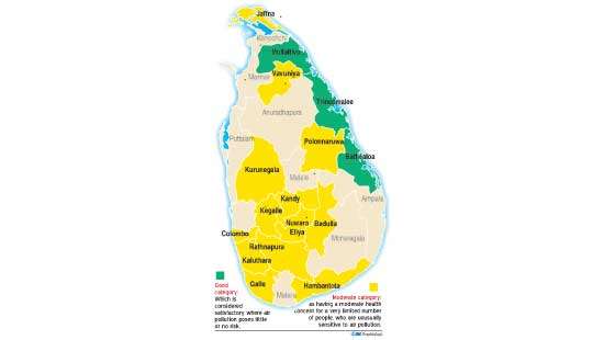 Puttalam’s air quality “unhealthy”: 13 districts moderate: NBRO