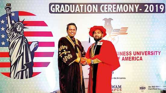 Furkhan Noordeen  honoured with dual doctorate, coveted title