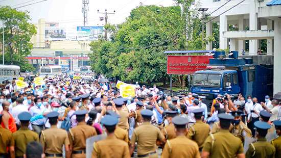 Protest outside Education Ministry