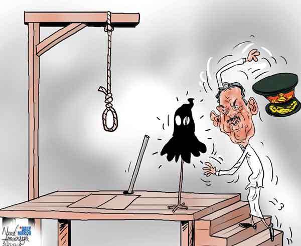 Cartoon of the Day 08 -10-2025: The Gallows of Power - A Cartoon on the Ghosts That Haunt Leadership