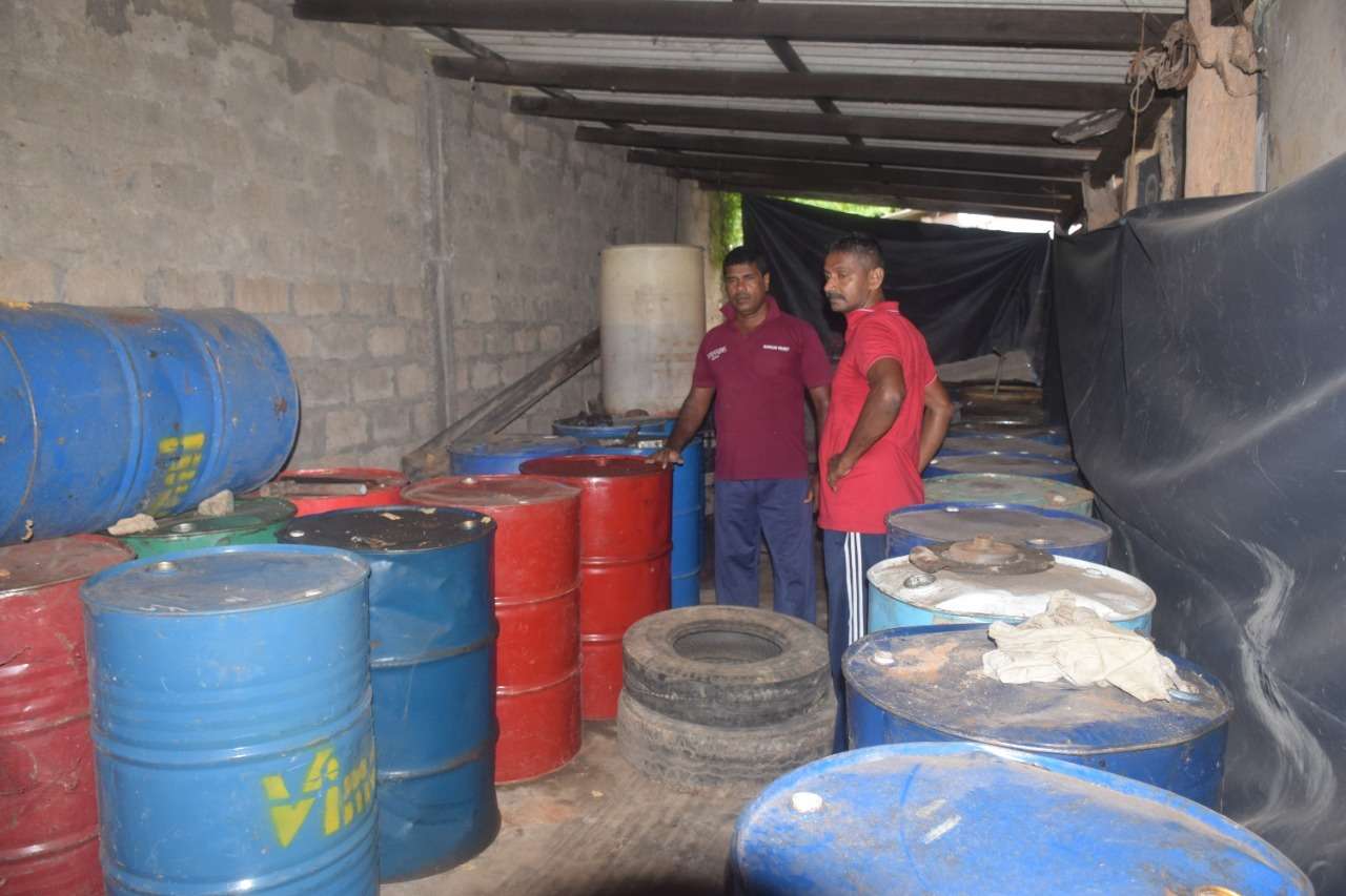 Suspect arrested for illegal possession of fuel including 6,400 litres of diesel in Kilinochchi