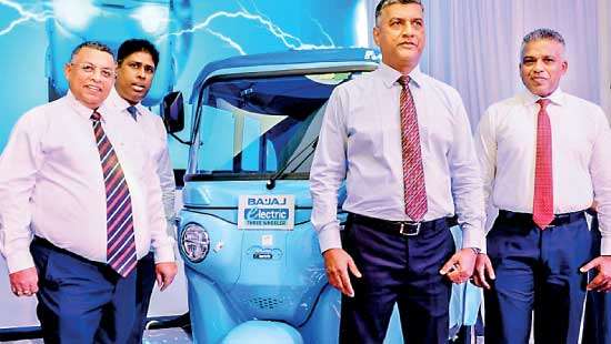 DPMC unveils Bajaj electric three-wheeler in Sri Lanka