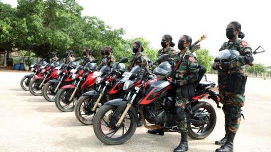 Special women rider team to monitor spread of COVID-19 in Jaffna