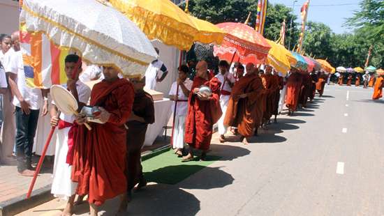 Offerings of alms bowls, robes