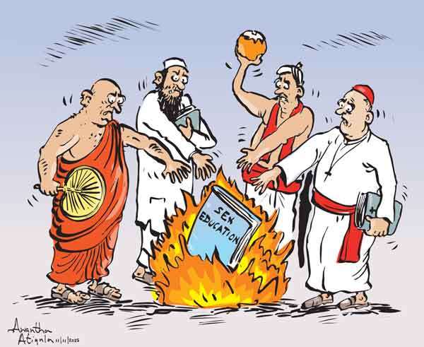 Cartoon of the Day 11-11-2025: When Morality Silences Knowledge - The Fire Against Sex Education