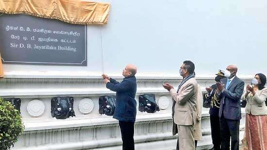 New Delhi SL mission’s Chancery building named after Sir D.B. Jayatilaka