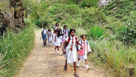 Children walk  16 kms all the way to school