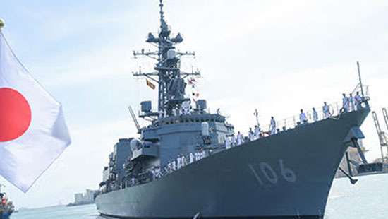 Japanese destroyer ’SAMIDARE’ in Colombo