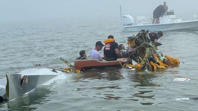 5 dead, 2 hospitalized after plane from Mexico crashes in Galveston Bay, Coast Guard officials say