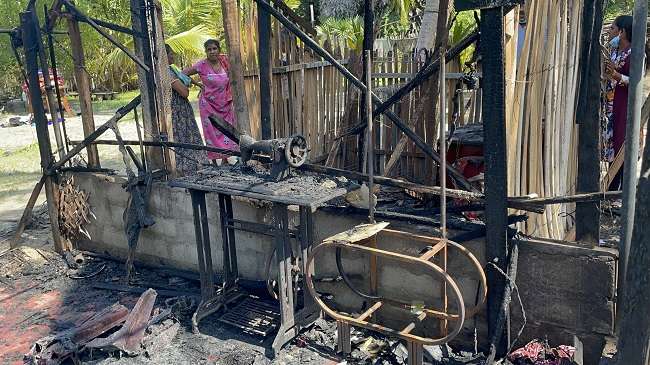 House in Mannar destroyed by ’gas explosion’