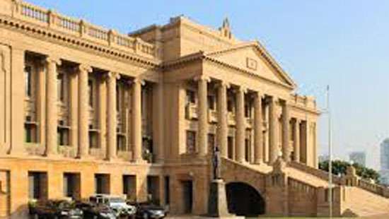 Water in glasses instead of plastic bottles at Presidential Secretariat