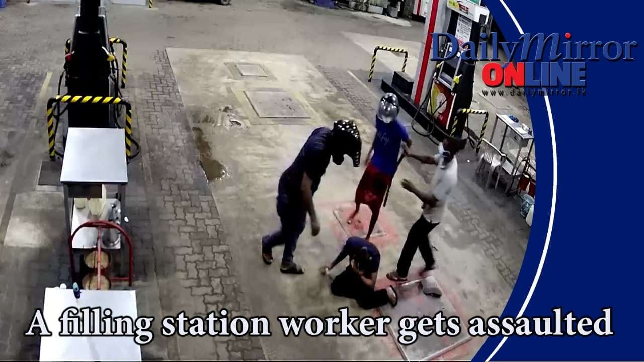 A filling station worker gets assaulted