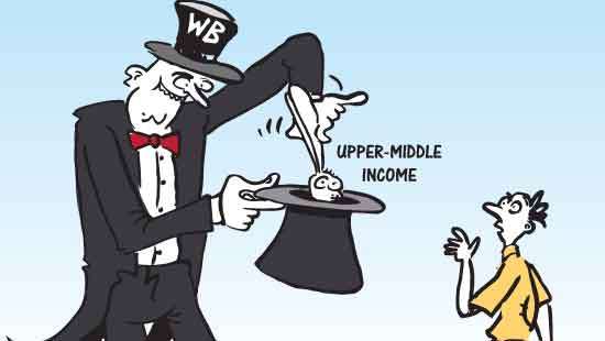 Upper-middle income label is a myth in reality