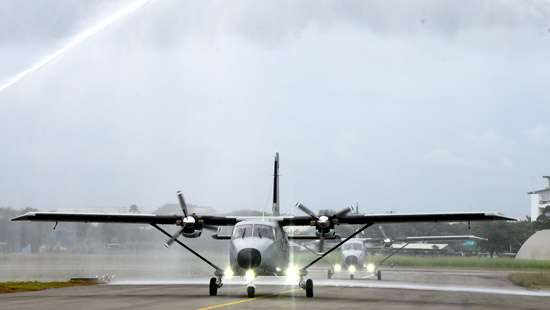 SLAF welcomes two Y-12-IV aircraft from China