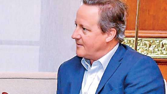 Former British PM David Cameron meets President