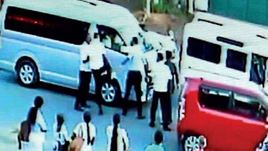 Four remanded over attack on a van at Kalagedihena