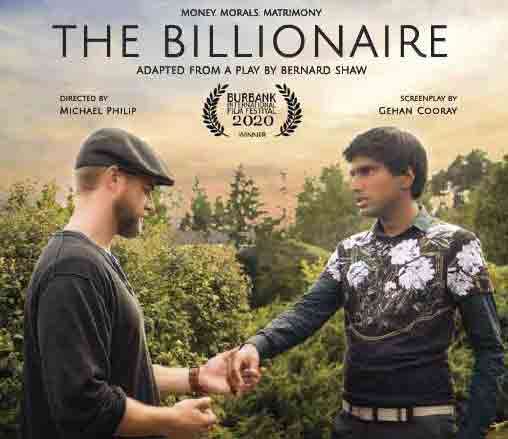 Gehan Cooray’s feature film THE BILLIONAIRE officially in consideration for nominations at the Oscars and Golden Globe Awards