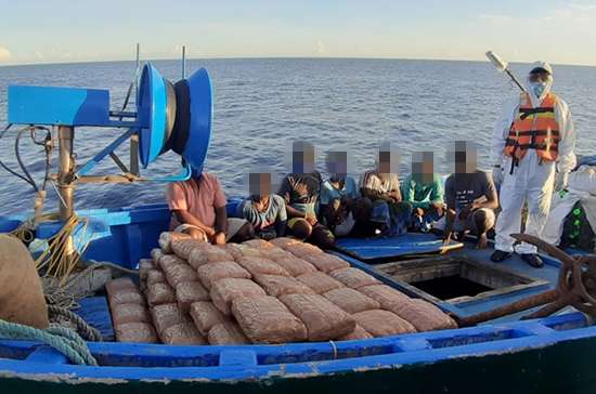 Navy destroys over 235kgs of Kerala cannabis smuggled from India