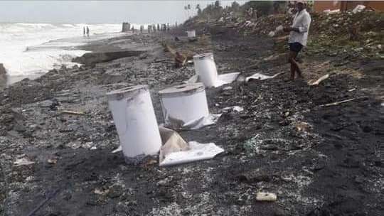 Avoid touching debris reached ashore