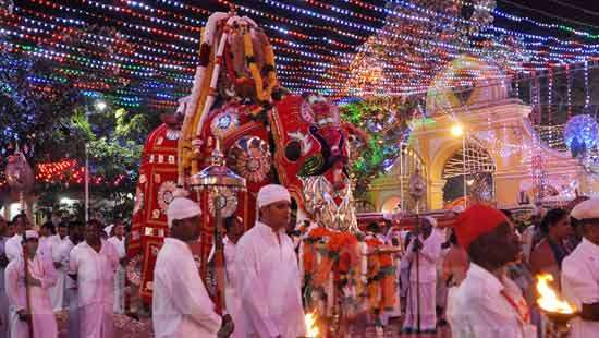 Kataragama Perahera parades streets