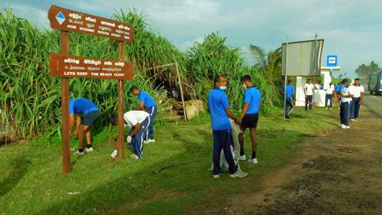 Cleaning coastal belt…