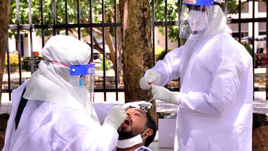 PCR tests at Sugathadasa Stadium