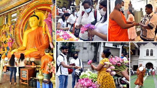 Seeking blessings on Unduvap Poya Day