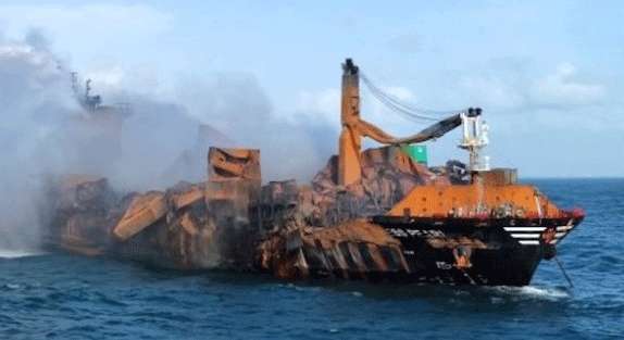 X-Press Pearl ship fire extinguished after a 13-day international operation: Navy