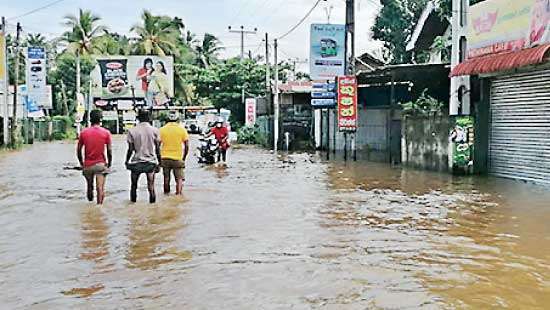 Floods and gale force winds cause havoc in Matara District