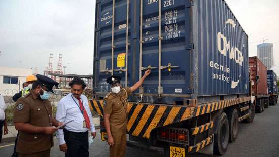 Crude coconut oil containers re-freighted