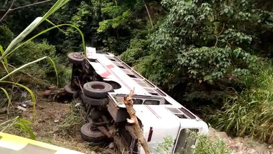 Driver killed, six injured in Wellawaya bus accident