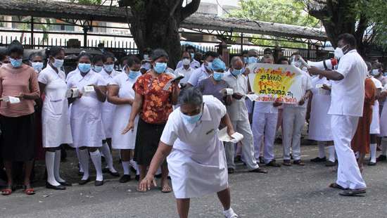 Health workers protest...