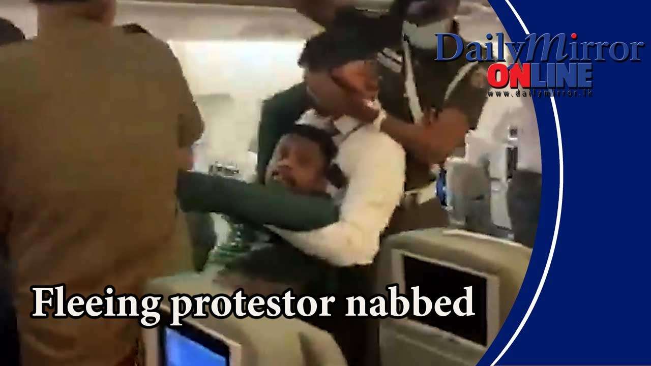 Fleeing protestor nabbed