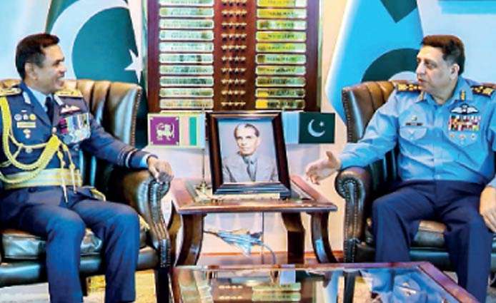 SLAF air chief calls on Pakistan air Chief