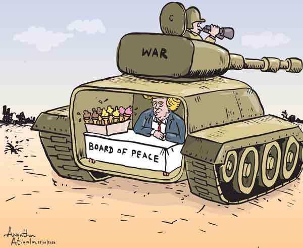 Cartoon of the Day 23-01-2026: Peace From Inside a Tank