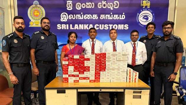 Three Chinese held with 25,000 cigarettes at BIA