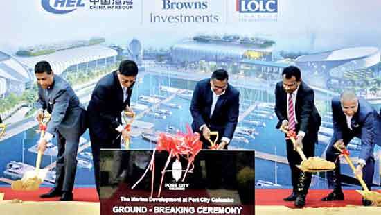 Sri Lanka breaks ground for US$ 120 mn Marina at Port City to boost tourism
