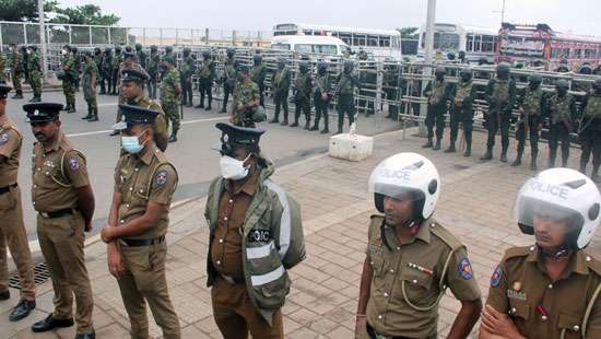 Presidential Secretariat after ejecting protesters...